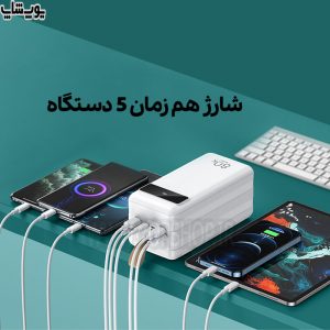 پاوربانک 80000 میلی آمپر ریمکس مدل RPP-266 باشارژ همزمان 5 دستگاه