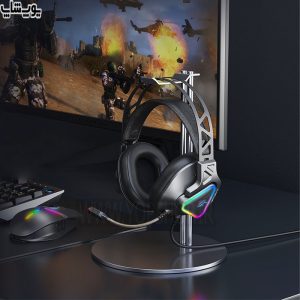 هدست گیمینگ سیمی RGB ریمکس مدل Remax RM-810 با شبیه سازی صدای محیط بازی