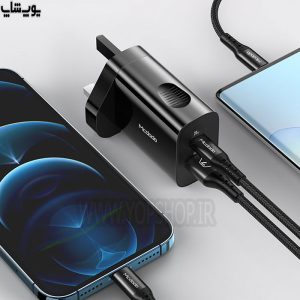 شارژر دیواری 20 وات مک دودو مدل CH-8401 قابل استفاده با دو پورت هم زمان