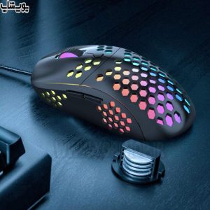 موس گیمینگ سیمی RGB اونیکوما مدل CW903 با وزن قابل تنظیم