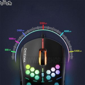 موس گیمینگ سیمی RGB اونیکوما مدل CW903 با دقت و سرعت قابل تنظیم