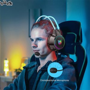 هدست گیمینگ سیمی RGB اونیکوما مدل X15 PRO با میکروفون حساس