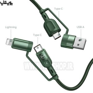 کابل تبدیل USB و تایپ C به لایتینینگ و تایپ C مک دودو مدل CA-807 با 4 پورت قابل تعویض