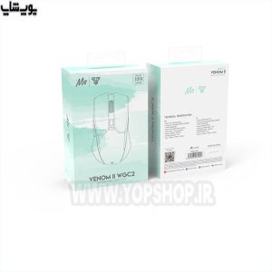 موس گیمینگ بی سیم فنتک مدل VENOM II WGC2 MINT EDITION در بسته بندی شیک