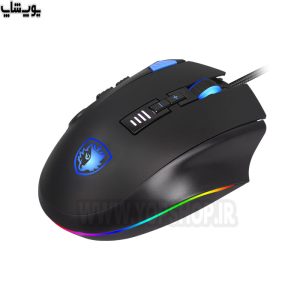 موس گیمینگ سیمی RGB سادس مدل AXE دارای طراحی ارگونومیک