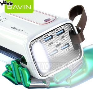 پاوربانک 50000 میلی آمپر ساعت فست شارژ باوین مدل PC066 با چراغ LED قوی برای مواقع ضروری
