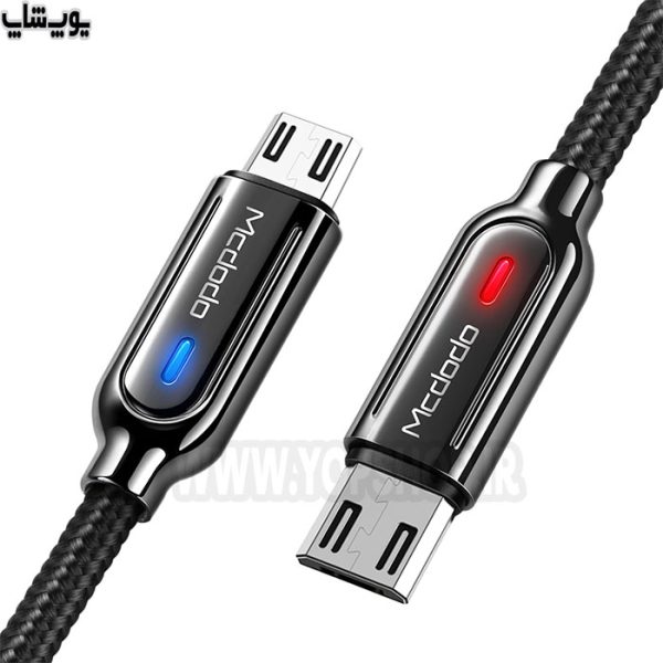 کابل تبدیل USB به میکرو USB مک دودو مدل CA-6200 دارای LED در دو رنگ مختلف