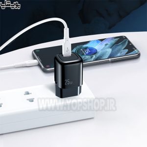 شارژر دیواری 25 وات فست مک دودو مدل CH-0050 با پشتیبانی گسترده از انواع گوشی های هوشمند