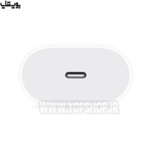 شارژر دیواری 18 وات فست اپل مدل MU7V2ZM A1692 دارای خروجی تایپ C