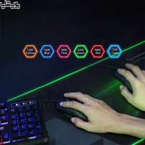 موس گیمینگ سیمی RGB اونیکوما مدل CW911 با 6 DPI قابل تنظیم