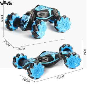 ابعاد ماشین بازی کنترلی آفرود 2 حالته مدل Stunt Car CV8818