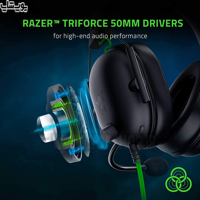 هدست گیمینگ سیمی ریزر مدل BlackShark V2 X سفارش آمریکا با درایور قدرتمند نوع TRIFORCE