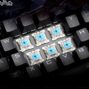 کیبورد سیمی گیمینگ RGB مکانیکال ردراگون مدل K588 Broadsword با سوئیچ های آبی