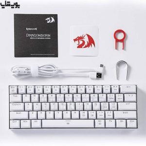 کیبورد سیمی گیمینگ RGB ردراگون مدل K630 Dragonborn با پک کامل