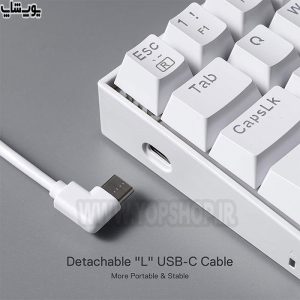 کیبورد سیمی گیمینگ RGB ردراگون مدل K630 Dragonborn دارای پورت تایپ C در بدنه