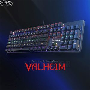 کیبورد سیمی گیمینگ مکانیکال ردراگون مدل K608 Valheim Rainbow با دوام بسیار بالا