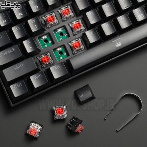 کیبورد سیمی گیمینگ RGB ردراگون مدل K630 Dragonborn سوئیچ های قرمز