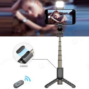 مونوپاد بلوتوثی سه پایه DEVIA مدل Tripod Stand ES072 دارای ریموت کنترلر مناسب می باشد.