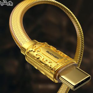 کابل تبدیل USB به تایپ C ویکام مدل WDC-161A با رنگ طلایی