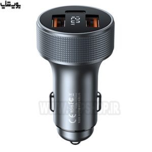شارژر فندکی 45 وات فست شارژر ریمکس مدل RCC 325 دارای نمایشگر دیجیتال
