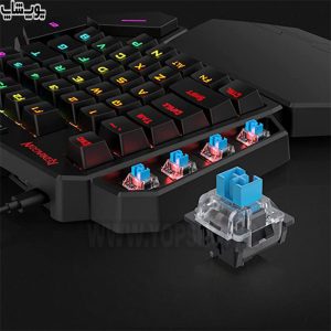 کیبورد سیمی گیمینگ مکانیکال RGB ردراگون مدل K585 DITI با سوئیچ های آبی