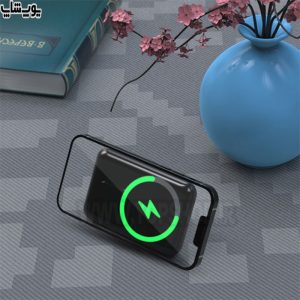 پاوربانک 10000mAh وایرلس شارژ و نگهدارنده موبایل راک رز مدل Magair 10 Neo هم هولدر و شارژر بی سیم
