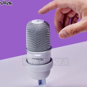 میکروفن گیمینگ هایپرایکس مدل SoloCast دارای کلید قطع صدا و چراغ نشانگر شرایط میکروفون