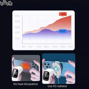فن و خنک کننده رادیاتوری RGB موبایل مدل K3 دارای قدرت خنک کنندگی بالا