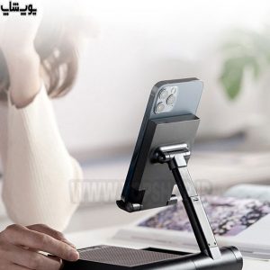 مینی اسپیکر و شارژر وایرلس 10 واتی مومکس مدل Q.Conference BS2D با هولدر انعطاف پذیر
