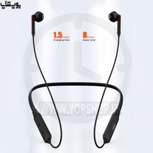 هندزفری بلوتوثی گردنی ایکس او مدل BS21 دارای باتری با ظرفیت 120 میلی آمپر ساعتی