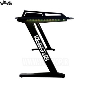 میز گیمینگ کوچک دراگون وار GT-006-V2 دارای نورپردازی در قسمت زیرین میز