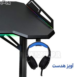 میز گیمینگ کوچک دراگون وار GT-006-V2 مجهز به آویز هدست