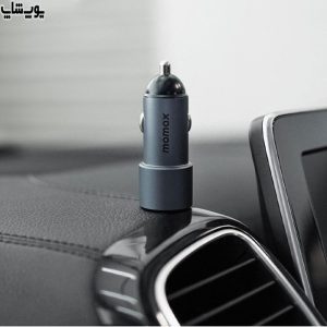 شارژر فندکی 38W فست شارژ دو پورت مومکس مدل UC15 با اشغال فضای کم داخل خودرو