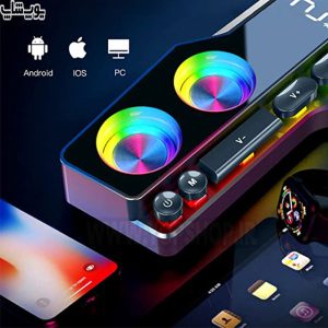 اسپیکر بلوتوثی رومیزی RGB مجهز به ساعت دیجیتال رسی مدل RY05
