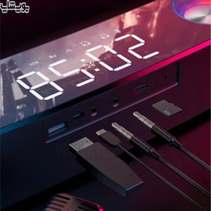 اسپیکر بلوتوثی رومیزی RGB مجهز به ساعت دیجیتال رسی مدل RY05