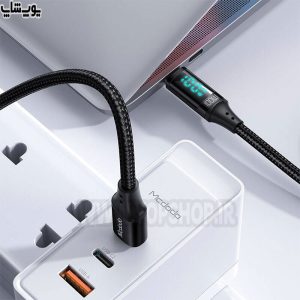 کابل تبدیل فست شارژر 100 واتی 1.2 متر تایپ C به تایپ C مک دودو CA-110