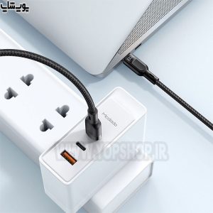 کابل تبدیل فست شارژ 100W تایپ C به تایپ C و لایتنینگ مک دودو مدل CA-878 با توان 100 وات قابل استفاده برای شارژ لپ تاپ