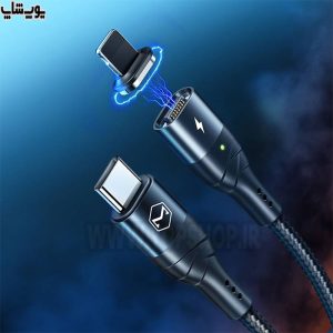 کابل تبدیل فست شارژ 20W مگنتی تایپ C به لایتنینگ مک دودو مدل CA-885 دارای نشانگر LED