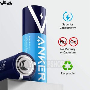 پک 24 تایی باتری قلمی انکر AA Alkaline Batteries مدل B1810 دارای امنیت بالا