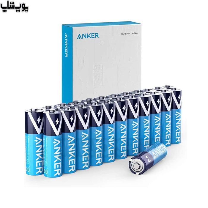 پک 24 تایی باتری قلمی انکر AA Alkaline Batteries مدل B1810