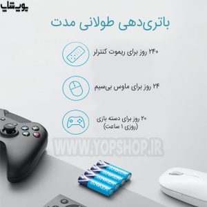 پک 8 عددی باتری نیم قلمی آلکالاین انکر مدل AAA B1820