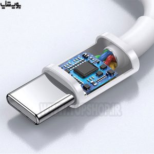 کابل تبدیل تایپ C به تایپ C فست شارژ 60 وات کالک مدل XC022 با تراشه هوشمند کنترل جریان