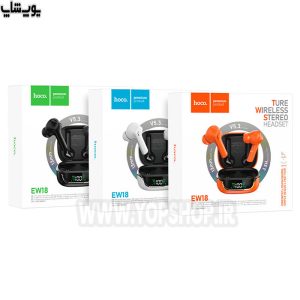 بسته بندی هندزفری بی سیم هوکو مدل EW18 در سه رنگ جذاب