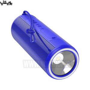 اسپیکر بلوتوثی و چراغ قوه قابل حمل هوکو مدل HC11 در رنگ آبی