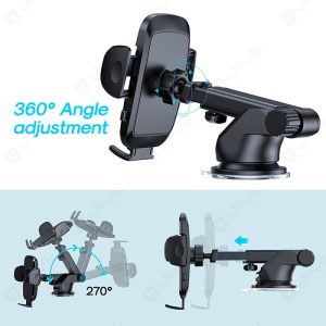 پایه نگه دارنده موبایل جویروم مدل JR-ZS259 با چرخش 360 درجه با قابلیت قرار گیری در حالت های مختلف می باشد.