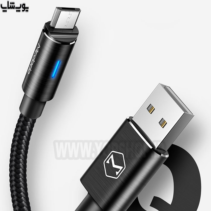 کابل تبدیل هوشمند USB به میکرو USB مک دودو مدل CA-616 با کابل رویه کنفی بافته شده