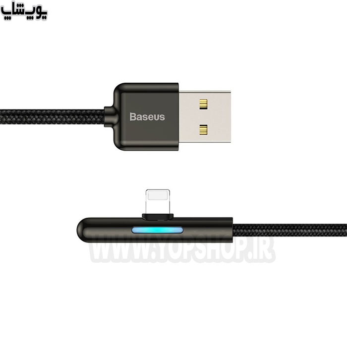 کابل تبدیل USB به لایتنینگ گیمینگ باسئوس مدل CAL7C-A01 با خم 90 درجه