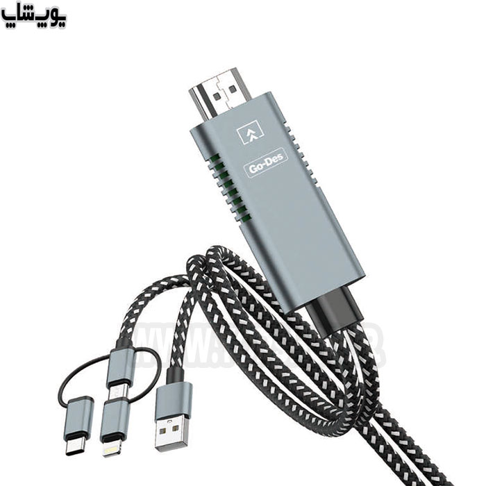 کابل تبدیل تصویری HDMI گودس مدل GD-8296