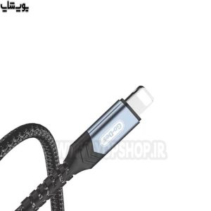 کابل تبدیل فست شارژ لایتنینگ به تایپ C گودس مدل GD-UC597 دارای رویه با آلیاژ روی