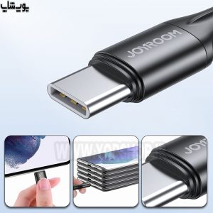 کابل تبدیل تایپ C به تایپ C فست شارژ 60W جویروم مدل N1-60 با روکش آلیاژ آلومینیومی